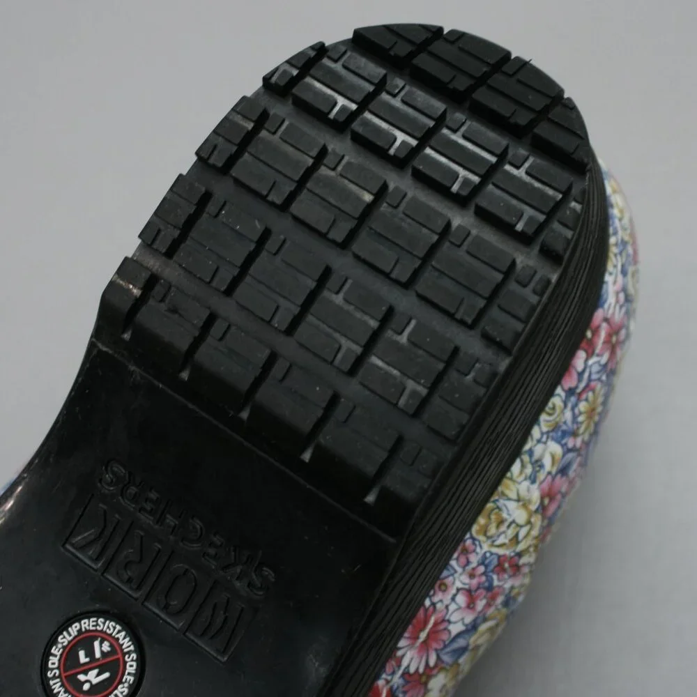 Skechers Ladies 9.5 Candaba Floral Multi Color Leather Nursing Work Clogs Shoes - Picture 11 of 12
